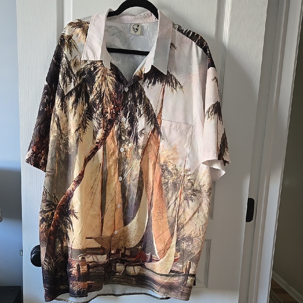 Tropical Print Men's Shirt